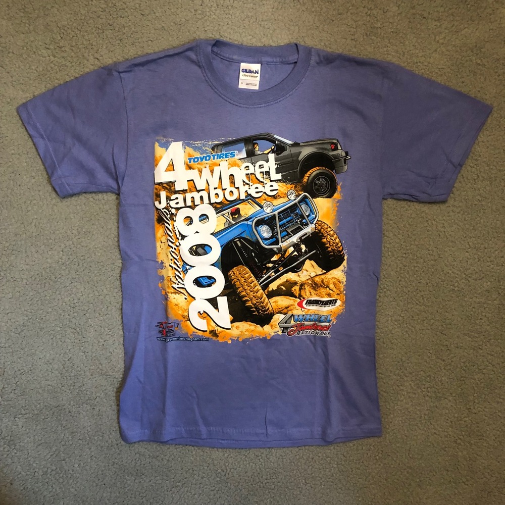 Vtg 2008 4 Wheel Jamboree Nationals 4x4 Tour Shirt Men S Toyo Purple Bronco F150